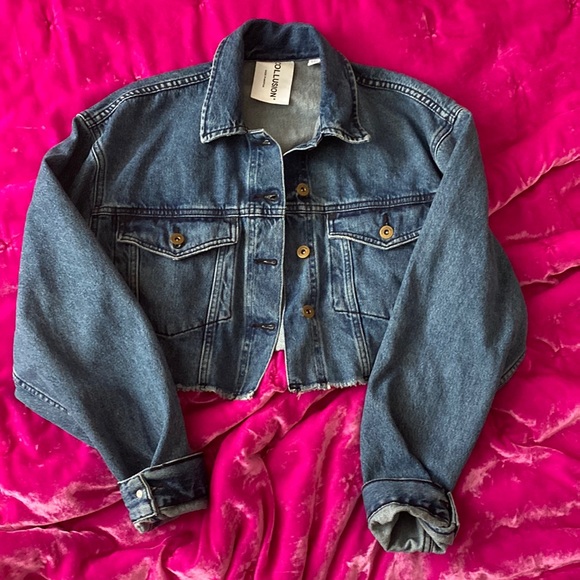 ASOS Cropped Oversized Denim Jacket - Picture 1 of 4